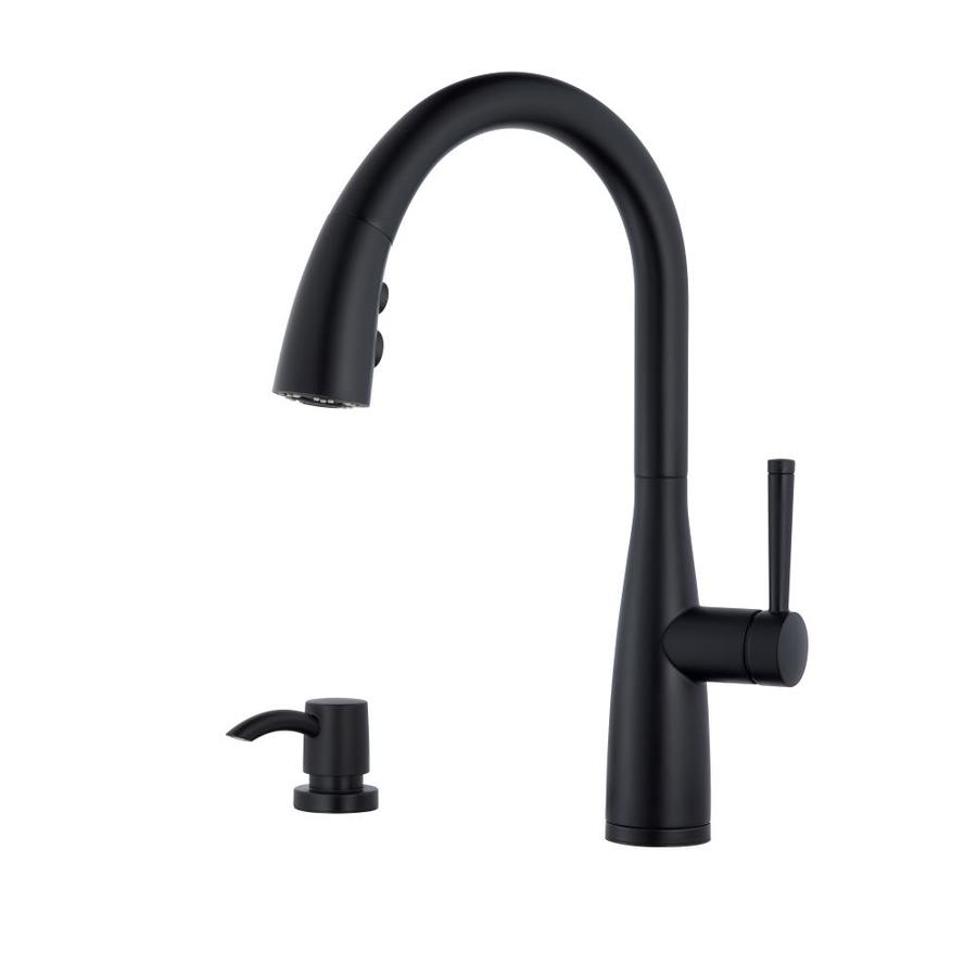 Pfister Raya Black 1 Handle Deck Mount Pull Down Residential