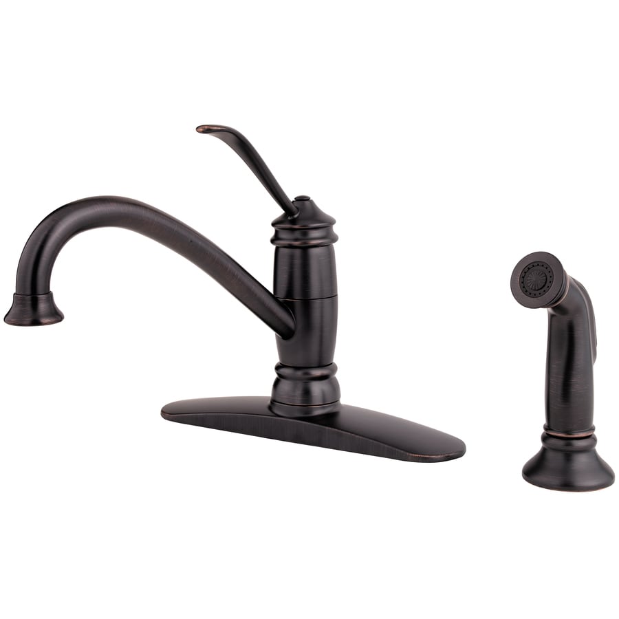 Pfister Brookwood Tuscan Bronze 1-Handle High-Arc Kitchen Faucet at ...