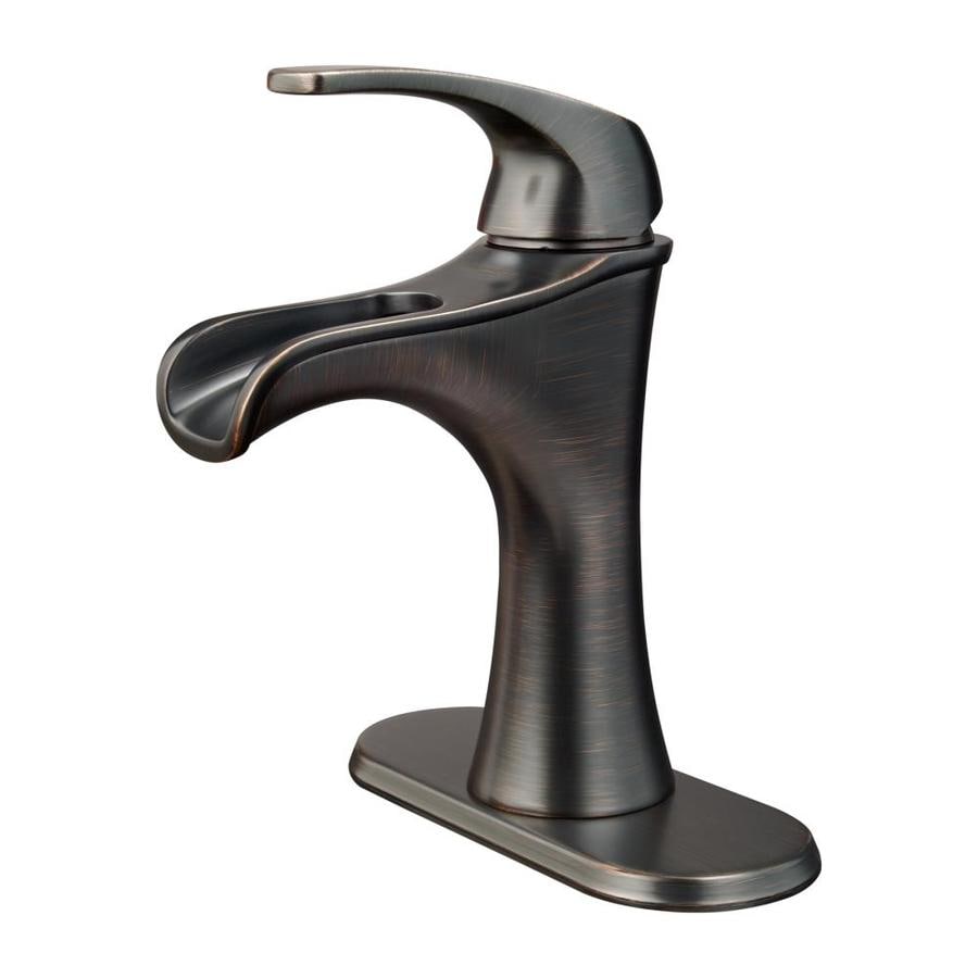 Pfister Jaida Tuscan Bronze 1-Handle 4-in Centerset WaterSense Bathroom ...