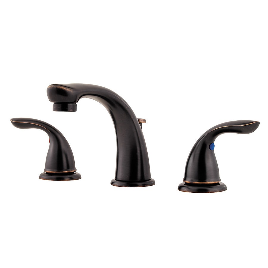 Pfister Pfirst Tuscan Bronze 2 Handle Widespread Watersense Bathroom Sink Faucet With Drain At 0566