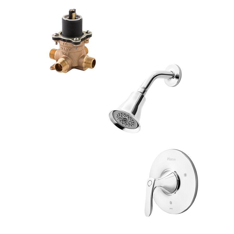 Pfister Weller Polished Chrome 1-handle Shower Faucet with Valve at ...