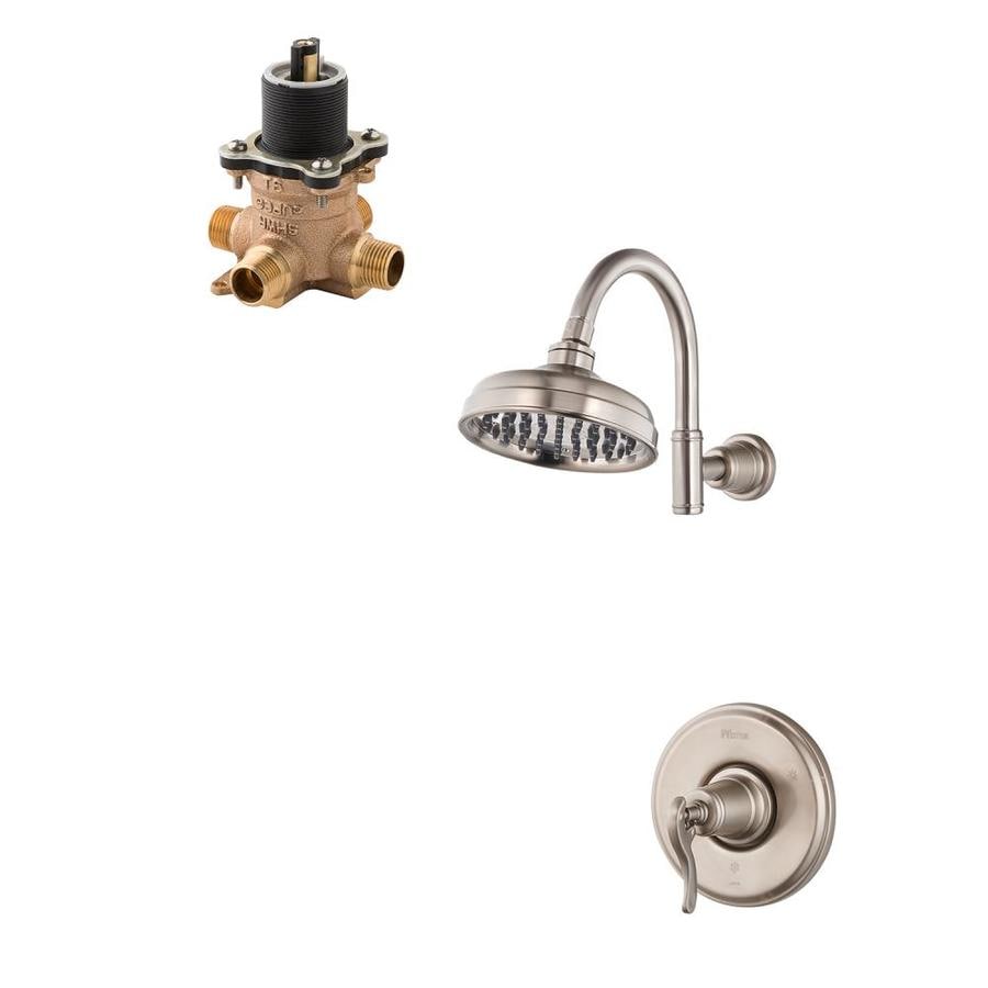 Pfister Ashfield Bath Brushed Nickel 1 Handle Shower Faucet With Pfister Ashfield Bath Brushed Nickel 1