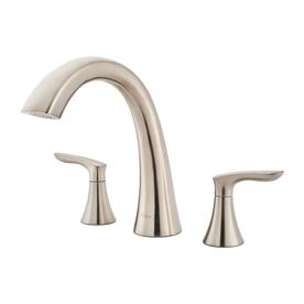 Bathtub Faucets At Lowes Pfister Weller Brushed Nickel 2 Handle Adjule Deck Mount Bathtub Faucet