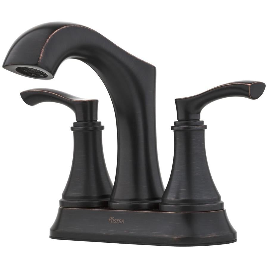 Pfister Auden Tuscan Bronze 2-Handle 4-in Centerset ...