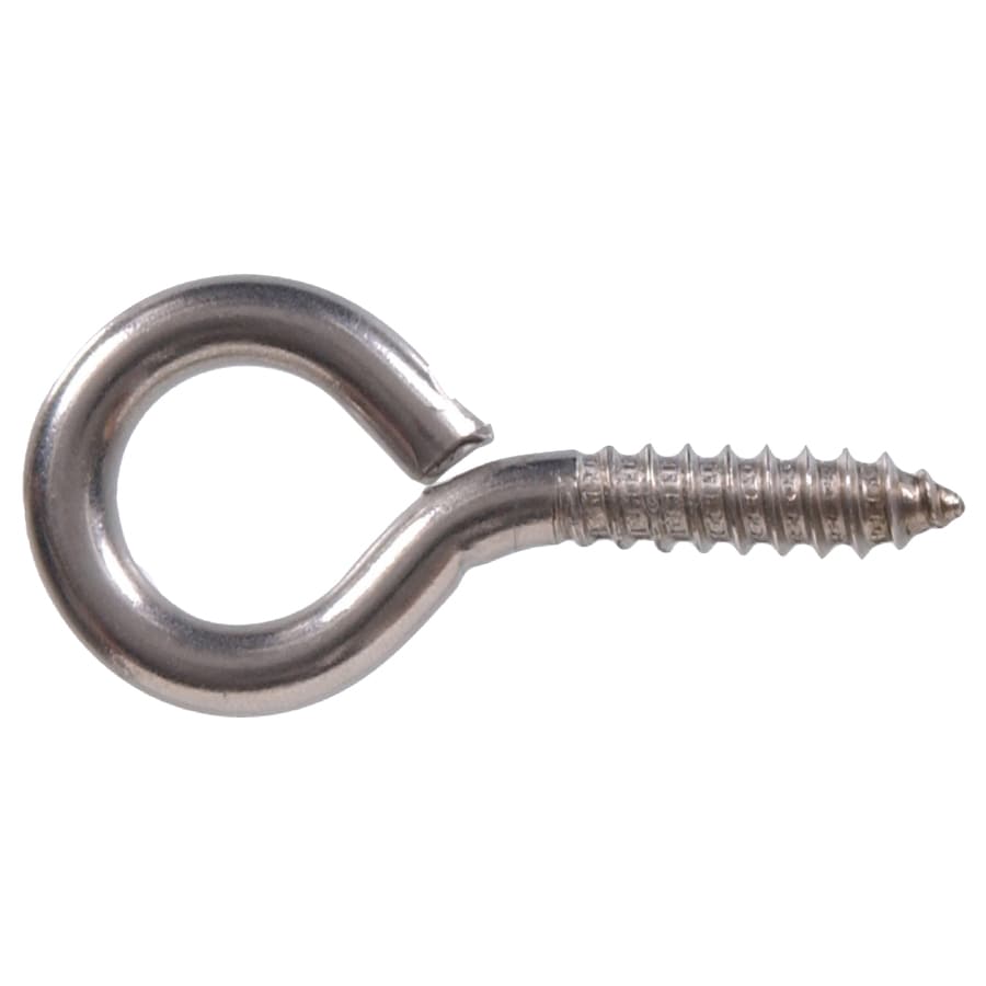 The Hillman Group 2-Pack Stainless Steel Screw Eye Hooks at Lowes.com