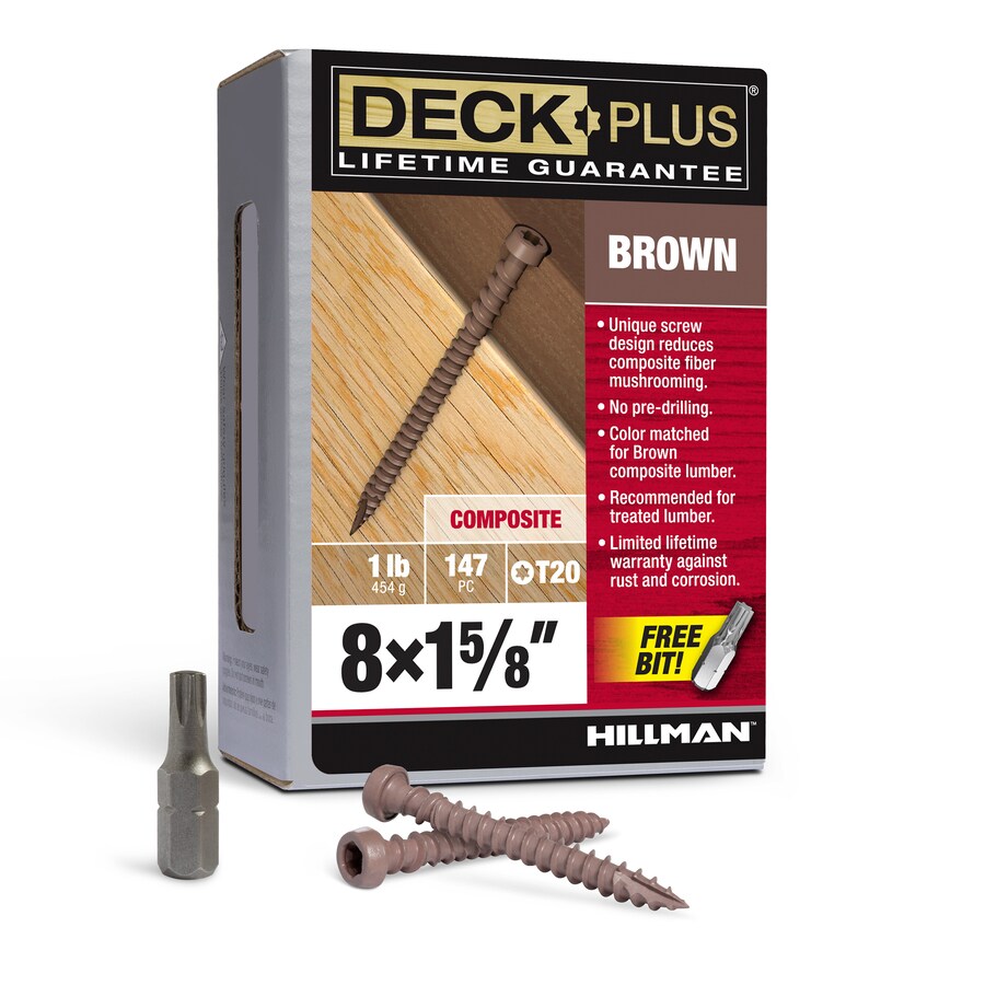Deck Plus #8 x 1-5/8-in Ceramic Deck Screws (5-lb)