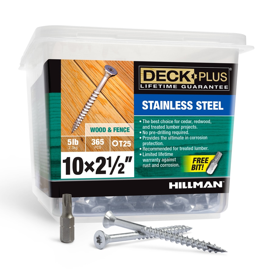 Deck Plus 10 X 2 12 In Stainless Steel Deck Screws 5 Lbs At