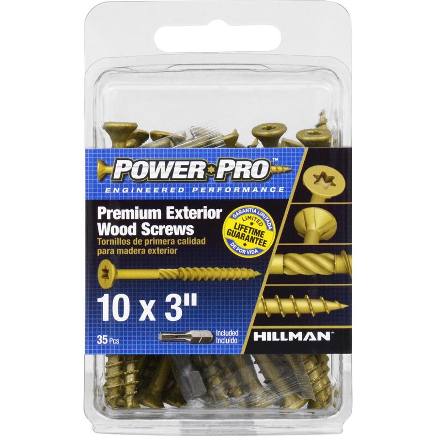 Power Pro 10 x 3in Bronze Epoxy Flat Exterior Wood Screws (35Count