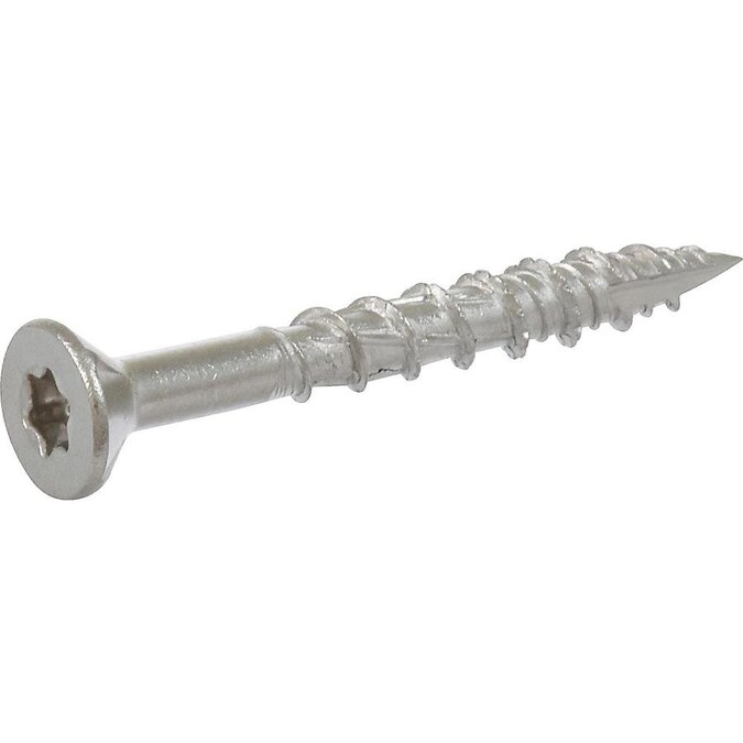 Power Pro One #8 x 1-1/2-in Stainless Steel Flat Exterior Multi Stainless Steel Wood Screws Lowe's