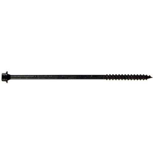 Power Pro 1/4in x 21/2in Black Ceramic Hex WasherHead Exterior Structural Wood Screws in the