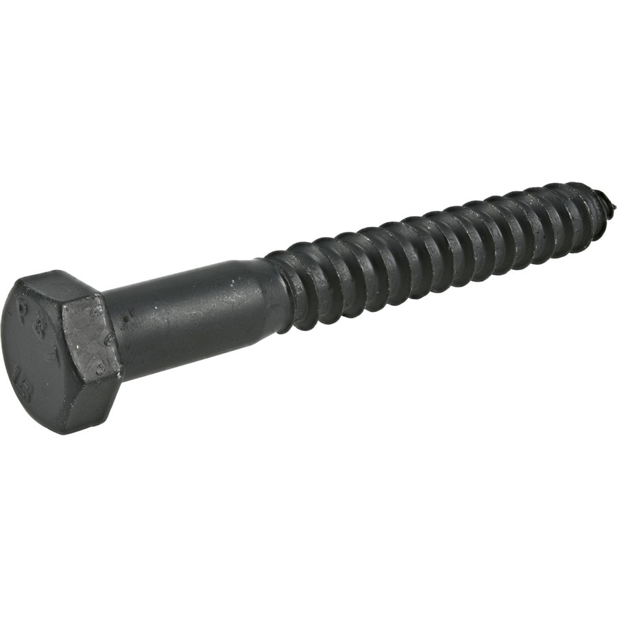 Hillman 1/4in x 3in Black Ceramic HexHead Exterior Lag Screws in the