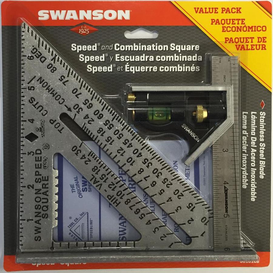 Swanson S0101-CB Speed Square and Combo Square Value Pack