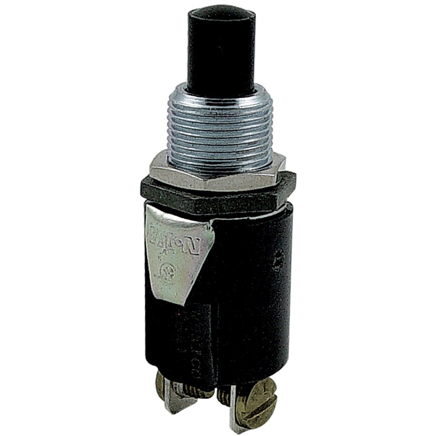 Servalite 0 75 Amp Black Momentary Light Switch At Lowes Com