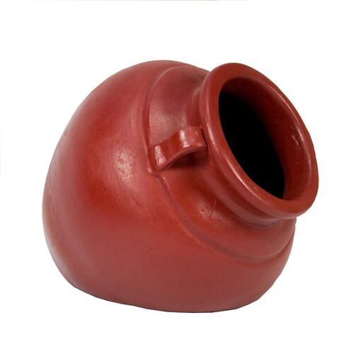 New England Pottery 17.25-in x 17-in Red Ceramic Classic Planter in the Pots & Planters ...