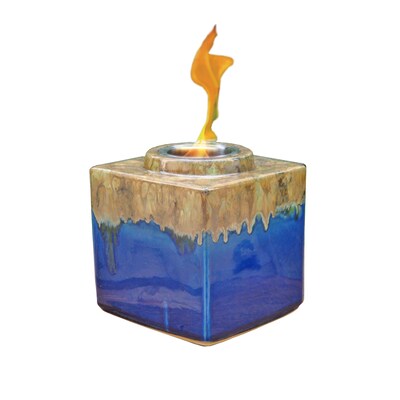 Allen Roth Vesta 6 5 In Cobalt Ceramic Fire Pot At Lowes Allen Roth Vesta 6 5 In Cobalt