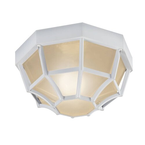 Portfolio 11in W White Outdoor Flush Mount Light in the Outdoor Flush