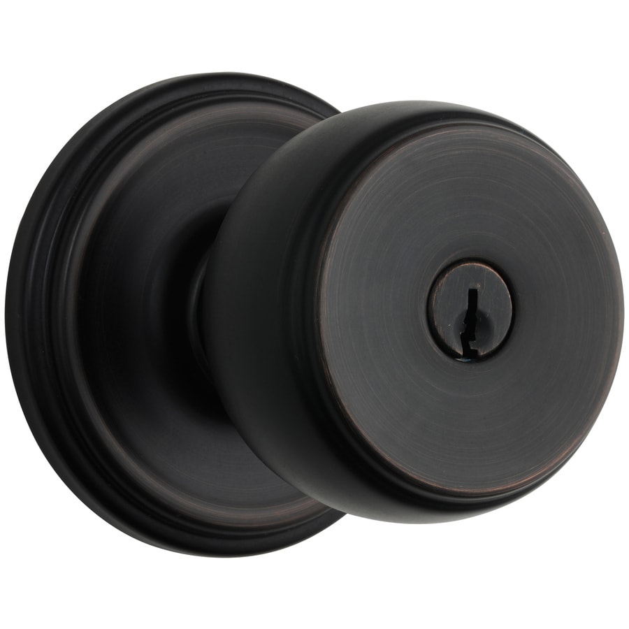 Brinks Push Pull Rotate Tuscan Bronze Keyed Entry Door Knob at Lowes.com