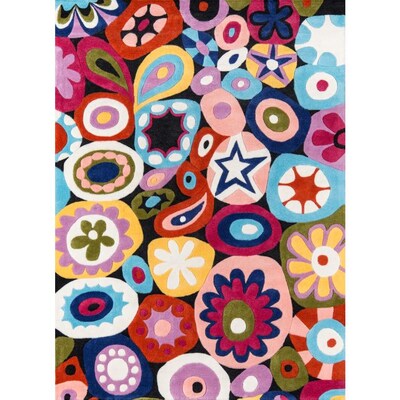 Momeni Lil Mo Hipster Multi Colored Rectangular Indoor Handcrafted Momeni Lil Mo Hipster Multi Colored