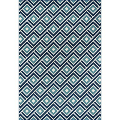 Momeni Baja Blue Rectangular Indoor Outdoor Machine Made Area Rug Momeni Baja Blue Rectangular Indoor