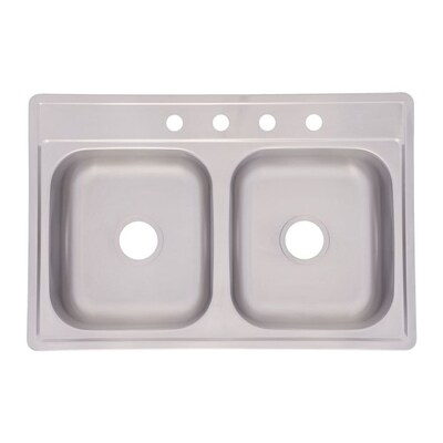 Franke Usa Essential 33 In X 22 In Satin Double Basin Drop