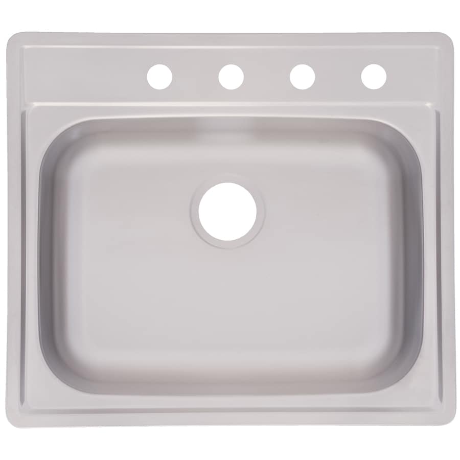 ... Stainless Steel Drop-in 4-Hole Commercial/Residential Kitchen Sink at