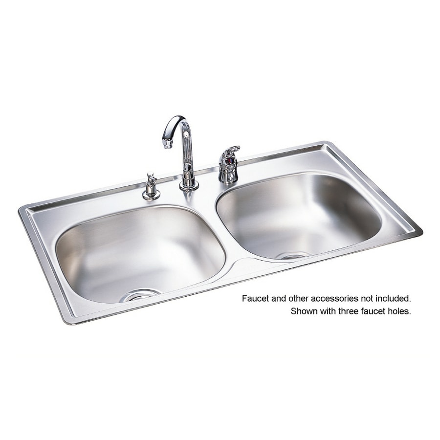 Franke Usa Double Basin Stainless Steel Topmount Kitchen Sink At