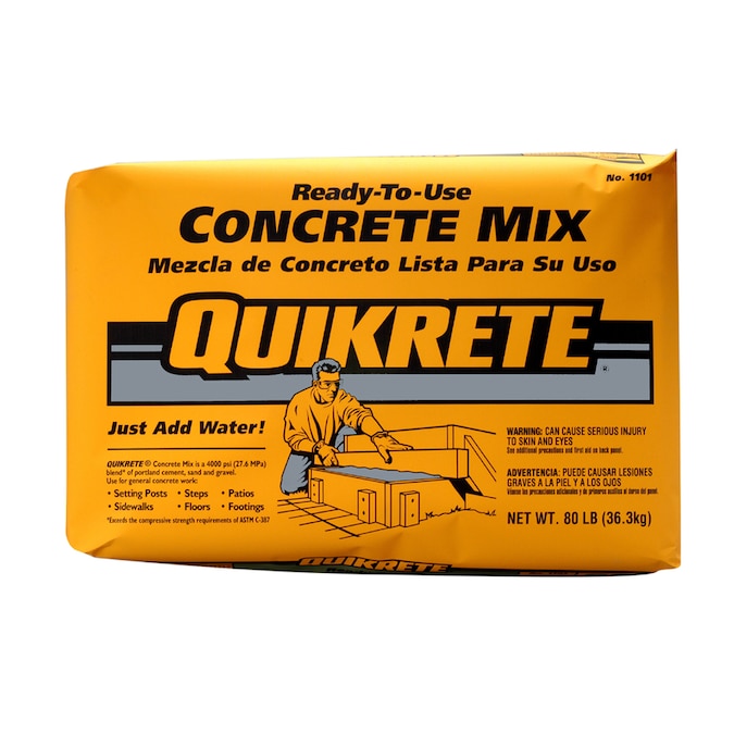 QUIKRETE 80-lb High Strength Concrete Mix in the Concrete Mix