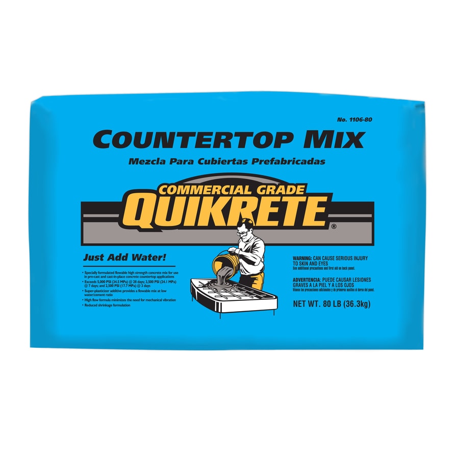 QUIKRETE Countertop 80lb High Strength Concrete Mix at