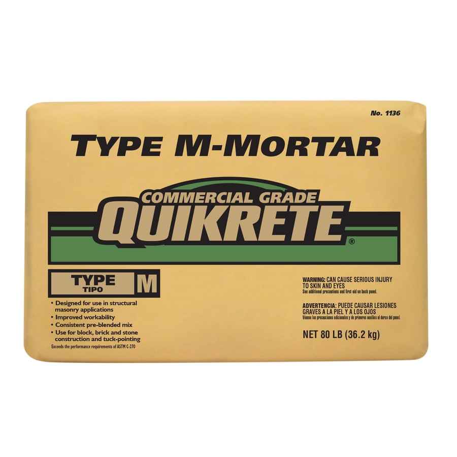 Quikrete Commercial Grade 80 Lb Gray Type M Mortar Mix At Lowes Com