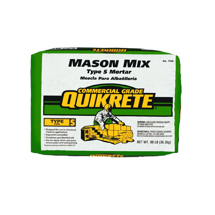 Quikrete 80 Lb Gray Type S Mortar Mix At Lowes Com
