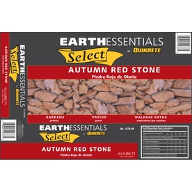 Landscaping Rock At Lowes Earthessentials By Quikrete 0 5 Cu Ft Autumn Red Stone