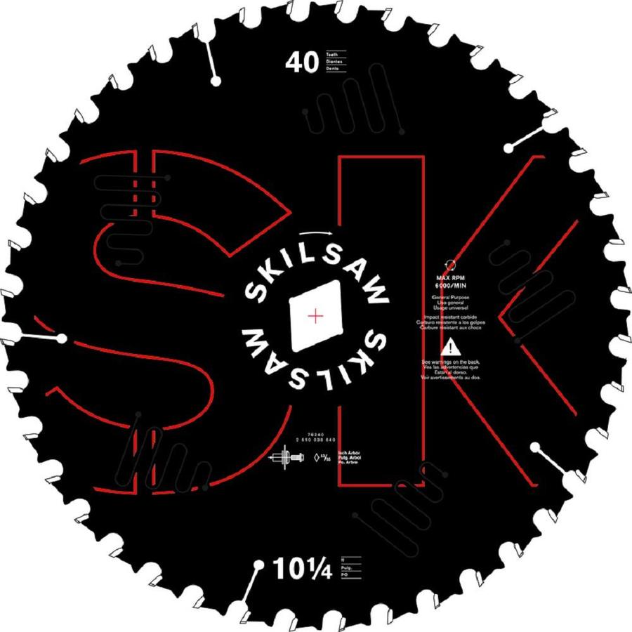 SKILSAW 101/4in 40Tooth Carbide Circular Saw Blade in the Circular