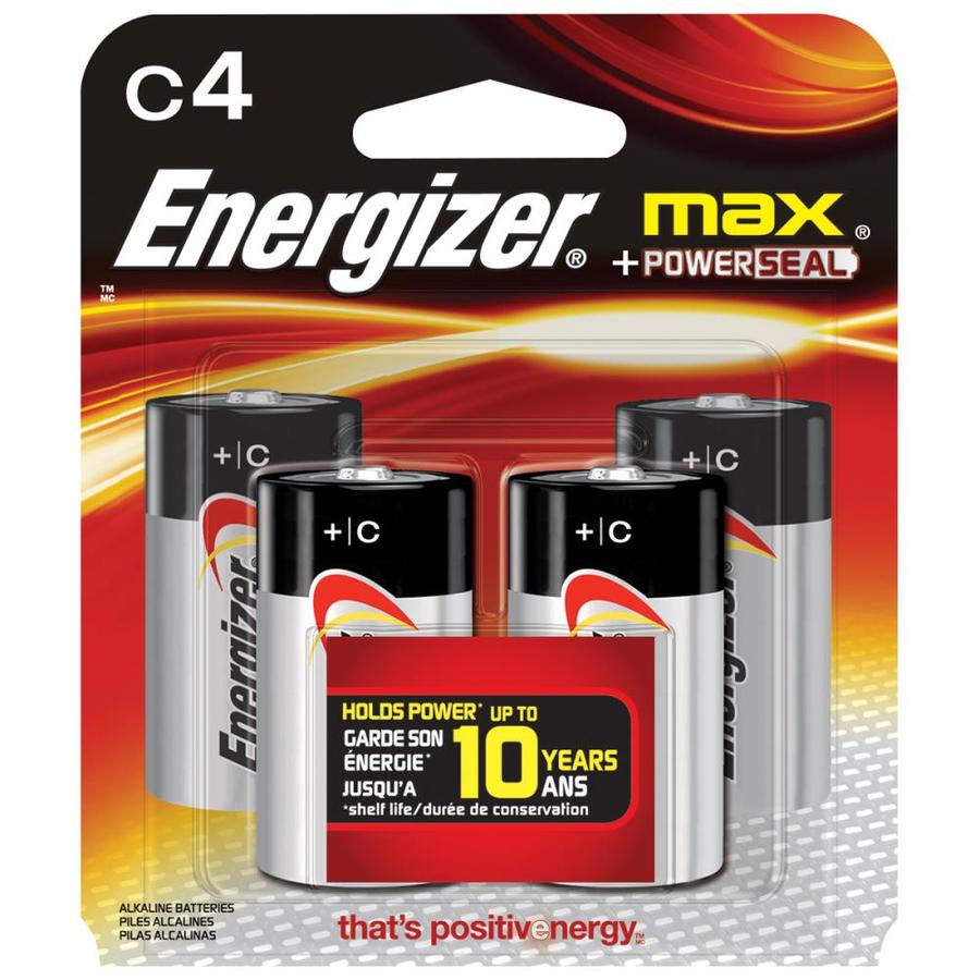 Shop Energizer 4-Pack C Alkaline Battery at Lowes.com