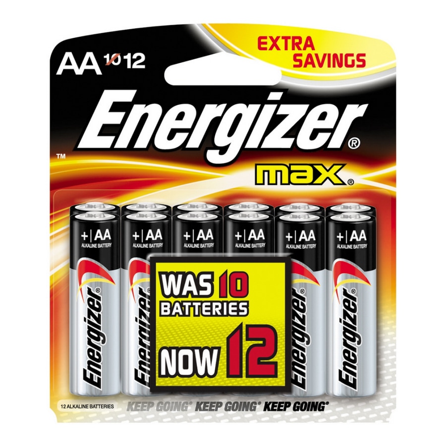 Energizer 12Pack AA Alkaline Battery in the AA Batteries department at