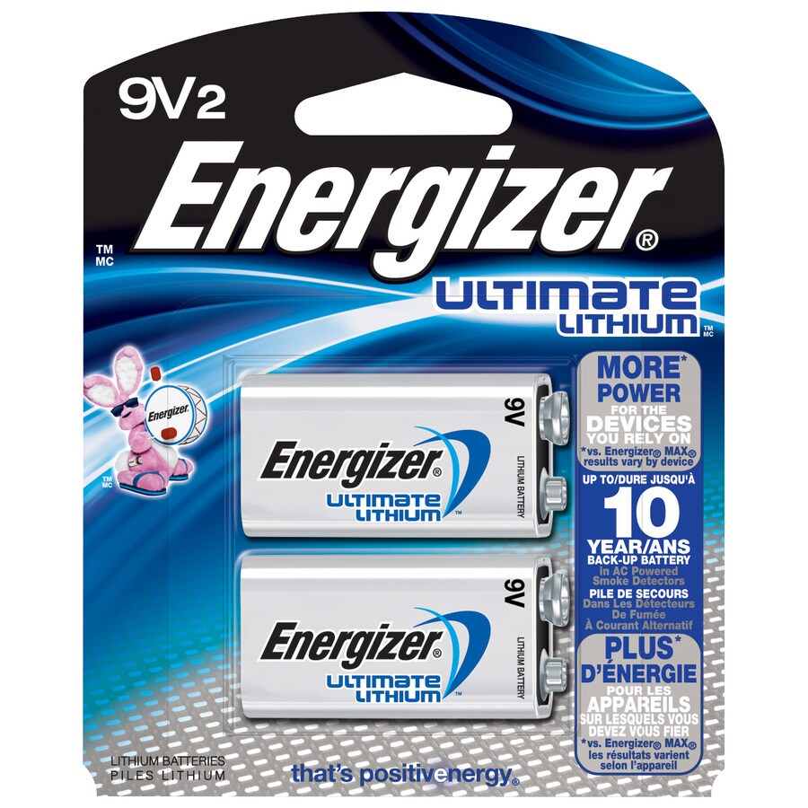 Energizer Lithium 9 Volt Batteries 2 Pack In The 9 Volt Batteries Department At Lowes Com