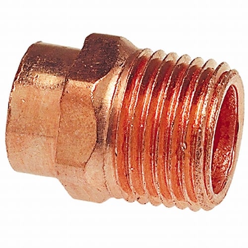 1//2/" C x 1//2/" Female NPT Threaded Copper Adapter