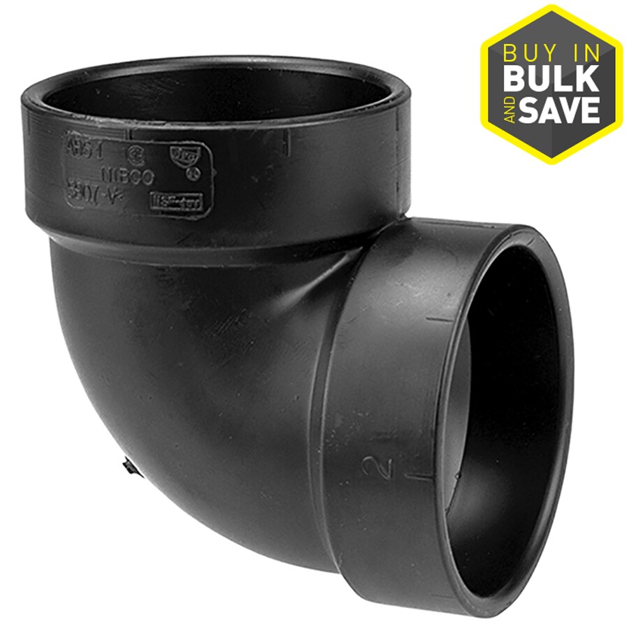 Nibco 1 12 In Dia 90 Degree Abs Vent Elbow Fitting At 