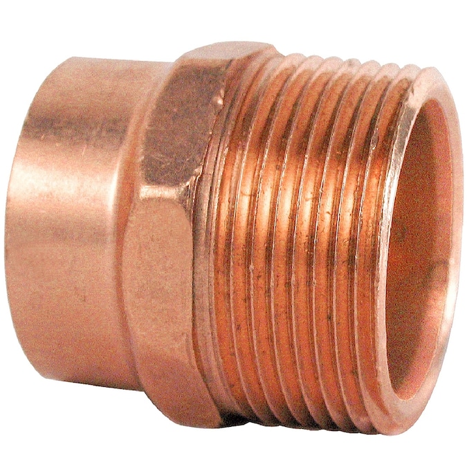 NIBCO 1 1 4 in Copper Threaded Adapter Fittings In The Copper Fittings nibco-1-1-4-in-copper-threaded-adapter-fittings-in-the-copper-fittings