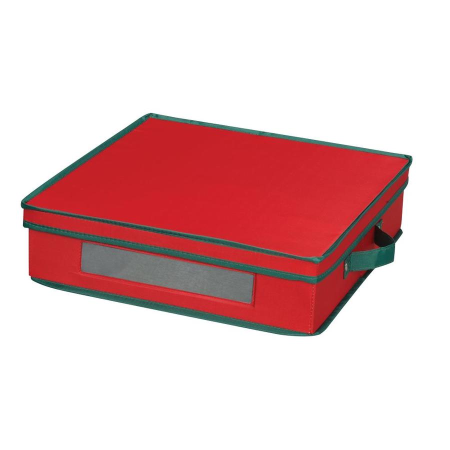 Household Essentials 4-in W x 14.5-in H x 14.5-in D Red with Green Trim