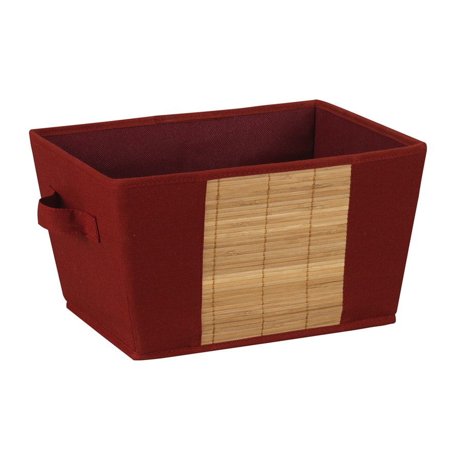 Household Essentials 7.5-in W x 13-in H x 10-in D Brick Fabric Bin in