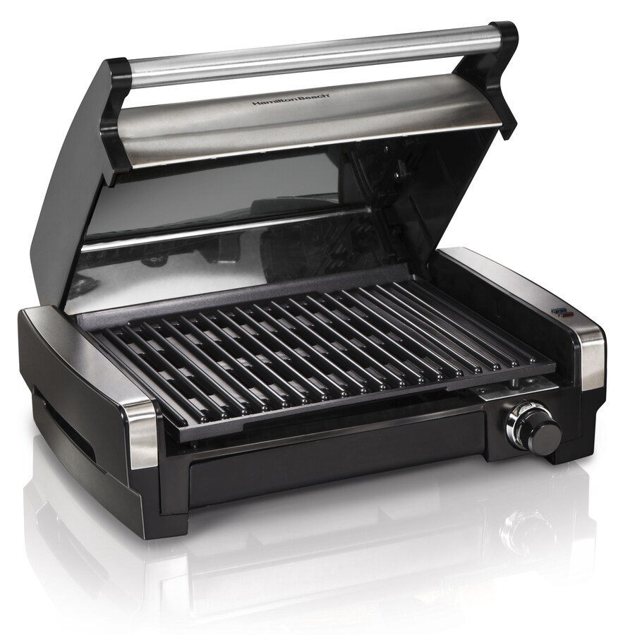 Hamilton Beach 12.5in L x 9.6in W NonStick Contact Grill in the