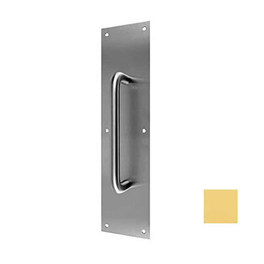 DonJo 4in W x 16in H Polished Brass Pull Plate in the Push & Pull
