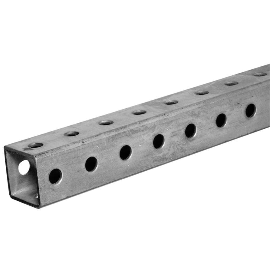 Steelworks L x 1-in W x 1-in H Plated Steel Perforated Square Tube at Telescoping Square Tubing Home Depot