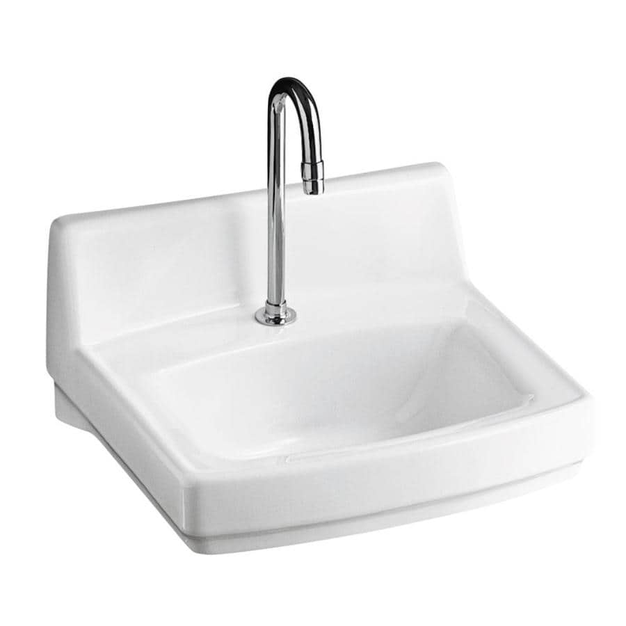 KOHLER Greenwich White Wall Mount Rectangular Bathroom Sink With   040688012179 