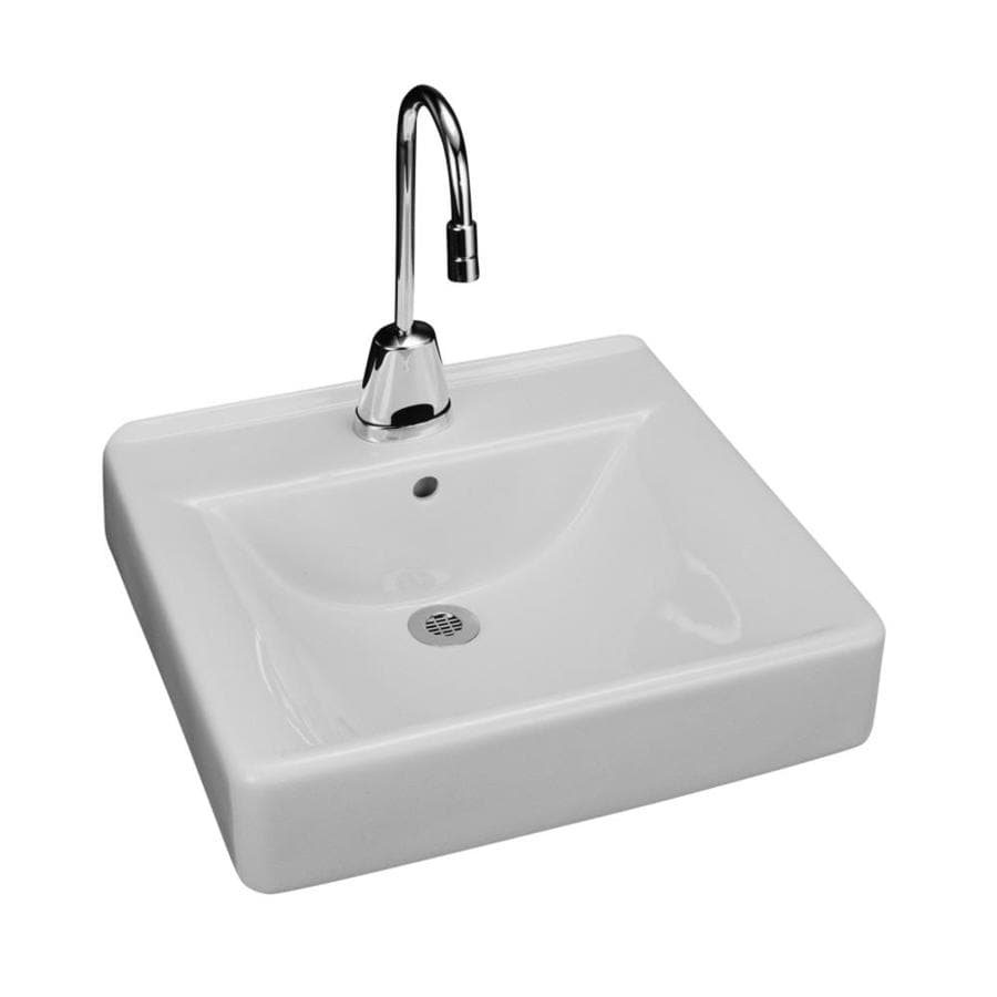 KOHLER Soho White Wall-mount Rectangular Bathroom Sink ...