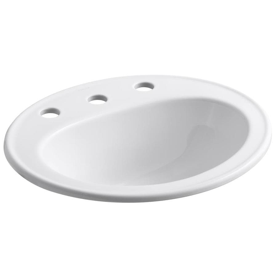 Shop KOHLER Pennington White Drop-in Oval Bathroom Sink with  interior, interior design ideas, design, interior decoration, pictures, and home design Drop In Bathroom Sinks Oval 900 x 900