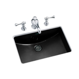 Black Undermount Bathroom Sinks At Lowes Kohler Ladena White Undermount Rectangular Bathroom Sink With Overflow