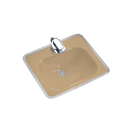 KOHLER Tahoe White Cast Iron DropIn Rectangular Bathroom Sink with