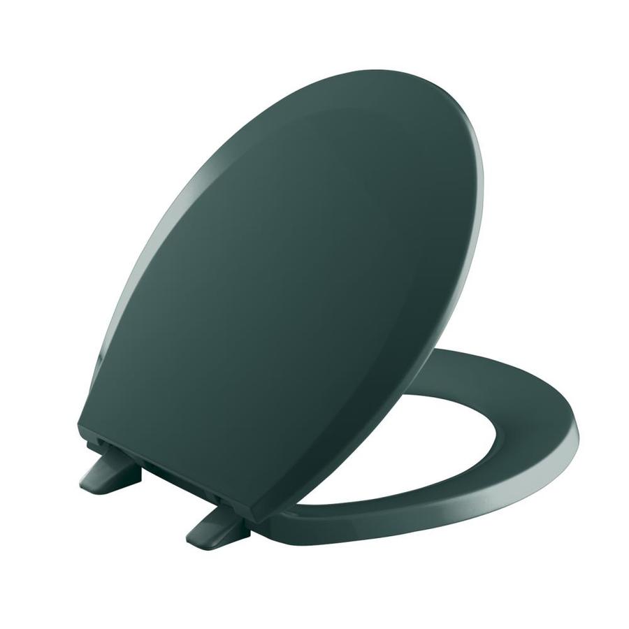 KOHLER Lustra Teal Round Toilet Seat in the Toilet Seats department at
