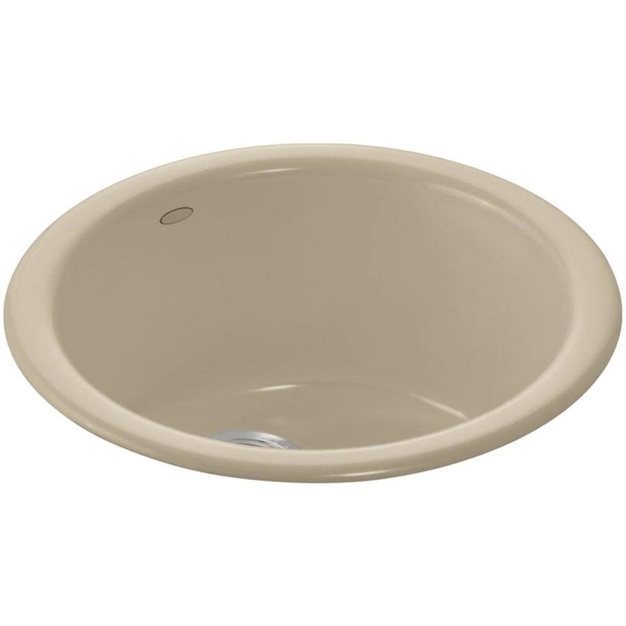 KOHLER Porto Fino Mexican Sand 1Hole Cast Iron Dropin or Undermount